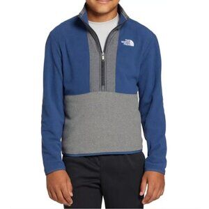The North Face Shady Blue Unisex Glazier Half-Zip Fleece Jacket Size YS
